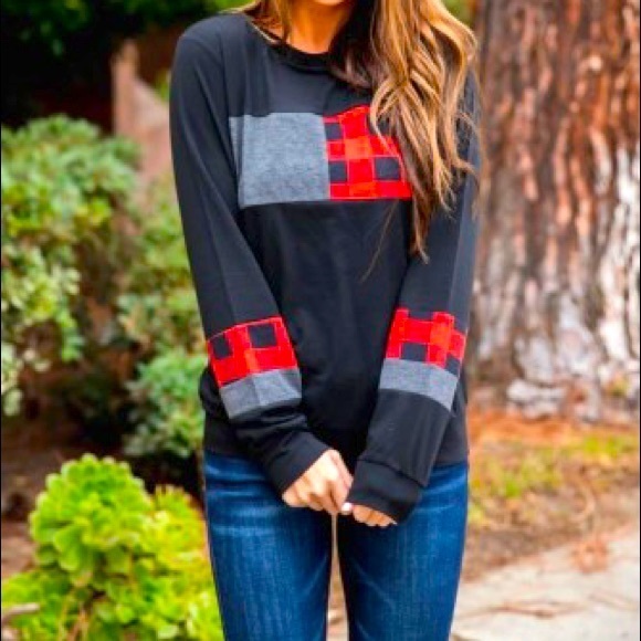 Color black long sleeve top - Picture 2 of 3